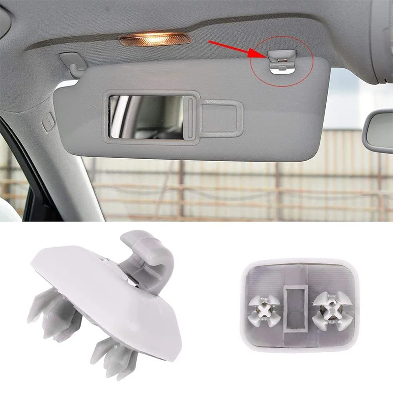 1Pc Car Sun Visor Clips Bracket Auto Interior Sunscreen Holder Hook Replacement for Audi A1 A3 A4 A5 Q3 Q5 S3 S4 S5 TT