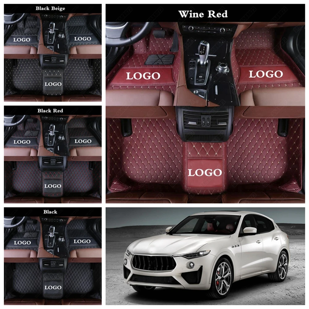 

All Weather Customized Car Floor Mats for Maserati Ghibli GranTurismo Levante Quattroporte Leather Auto Foot Rugs Carpet Cover