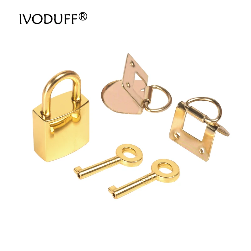 Ivoduff DIY student notebook metal lock rectangular shape, with lock, gold lock cover is available for sale