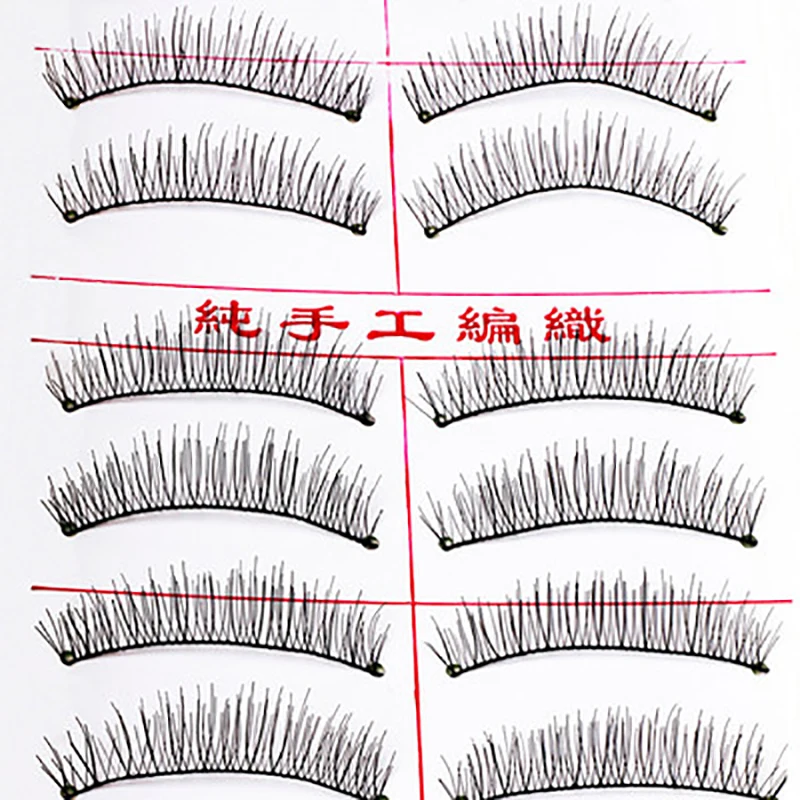 Taiwan Handmade False Eyelashes 216/217 Nude Makeup Natural Slim Model High Quality 10 Pairs Eyelashes Wholesale More Models