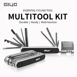 Giyo MTB Maintenance Tool 13 in 1 Road Bike Spoke Wrench Allen Key Tire Lever Cycling Chain Tools Bicycle Repair Mini Tool Kit