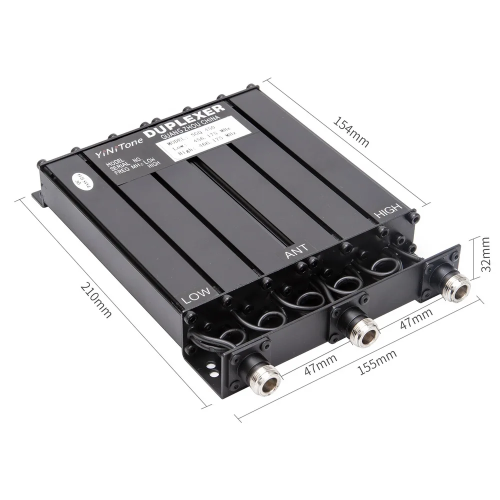 YiNiTone UHF 400-470MHz 30W Duplexer for Radio Repeater with Preseted Low Frequency & High Frequency N Female connectors