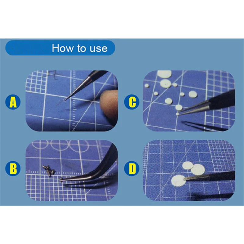 Trumpeter Master Tools 09957 Tweezers Set Assemble Model Building Tool Straight/Curved(4 type)