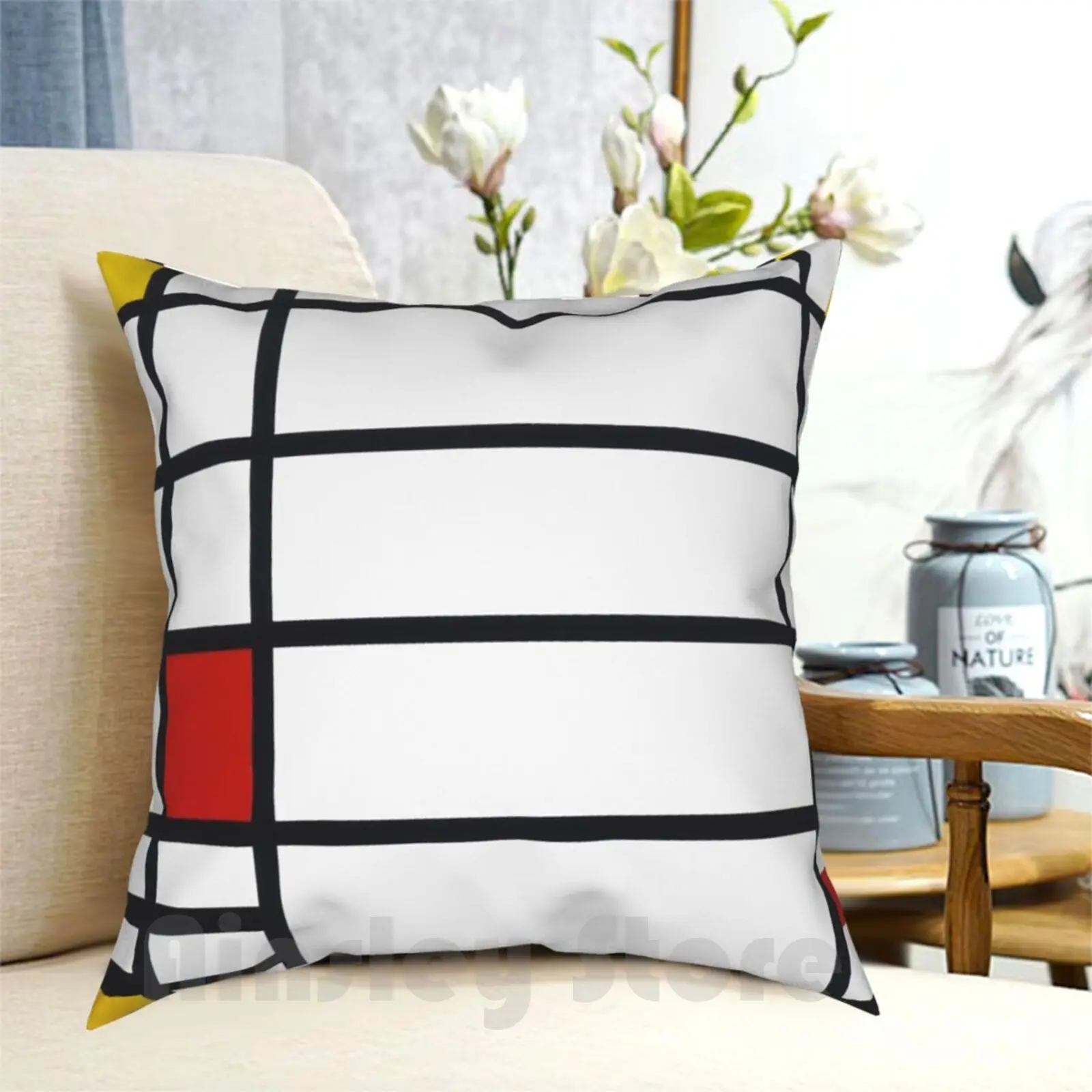 

Trafalgar Square ( High Resolution ) , Mondrian Pillow Case Printed Home Soft DIY Pillow Cover Mondrian Mondriaan Piet
