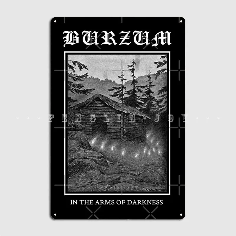 Burzum Metal Plaque Poster Cinema Living Room Pub Garage Wall Decor Personalized Tin Sign Poster