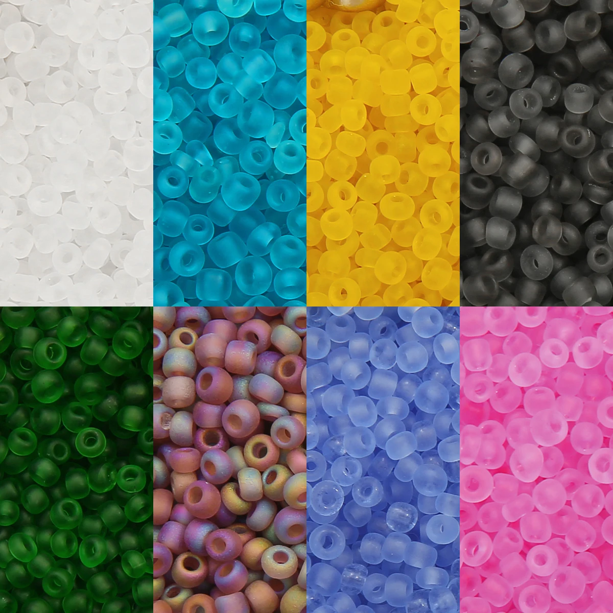 

2 3 4mm 300-2000Pcs/lot Crystal Czech Glass Seed Beads Matte Mix Color Frost Loose Spacer Beads For DIY Apparel Sewing Supplies
