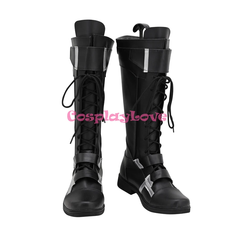 CosplayLove Infinity War Winter Soldier James Buchanan Barnes Bucky Black Shoes Cosplay Long Boots Leather Custom Made