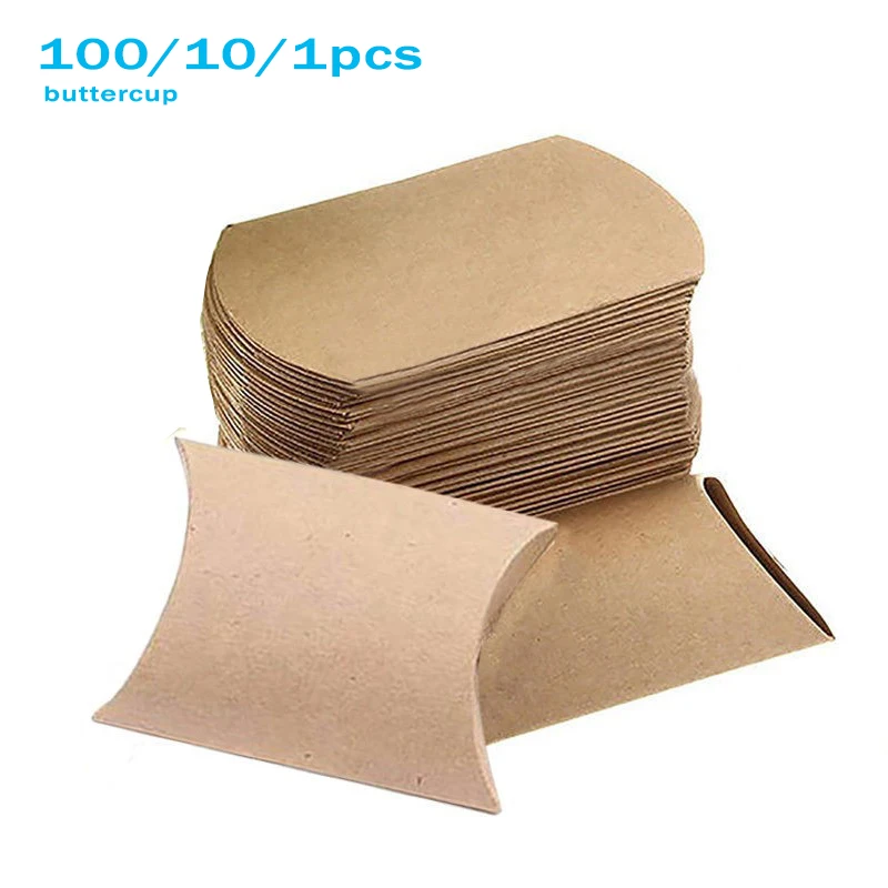 Favor candy Box Wedding Party Favour Pillow Shape Gift Candy Boxes Wedding Favor Gift Boxes pie Party Box bags kraft