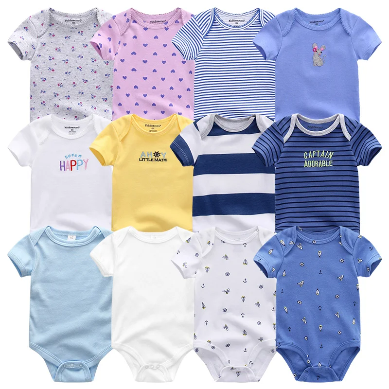 Barboteuse 100% coton pour nouveau-né, combinaisons pour bébés filles et garçons, vêtements pour enfants, 7 pièces/lot