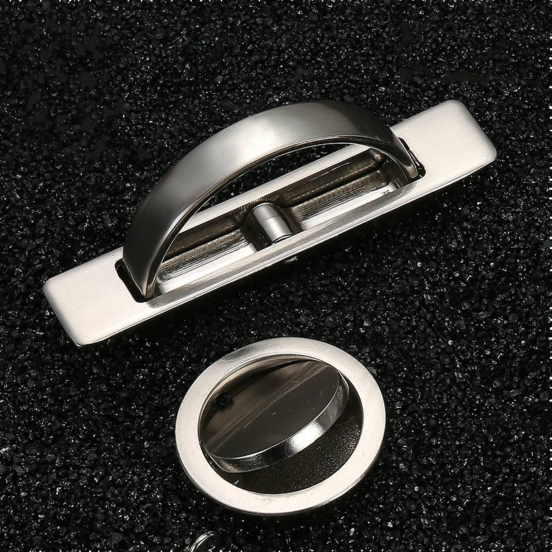 Tatami Hidden Door Handles Zinc Alloy Recessed Flush Pull Cover Floor Cabinet Handle Silver Black Furniture Handle Hardware