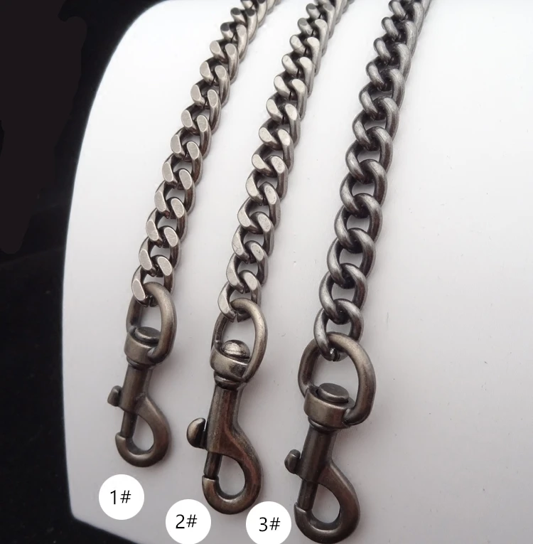 

Width 9mm Ancient Silver Metal Iron Bag Chain Single Shoulder Bag Parts Metal Straps Shoulder Bag Straps With Buckle 120cm