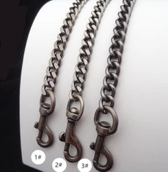 Width 9mm Ancient Silver Metal Iron Bag Chain Single Shoulder Bag Parts Metal Straps Shoulder Bag Straps With Buckle 120cm