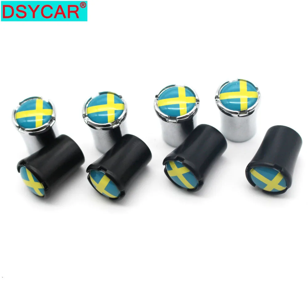 

DSYCAR 4Pcs/Set Car Styling Zinc Alloy Car Tire Valve Caps Wheel Tires Tire Stem Air Cap Airtight Covers