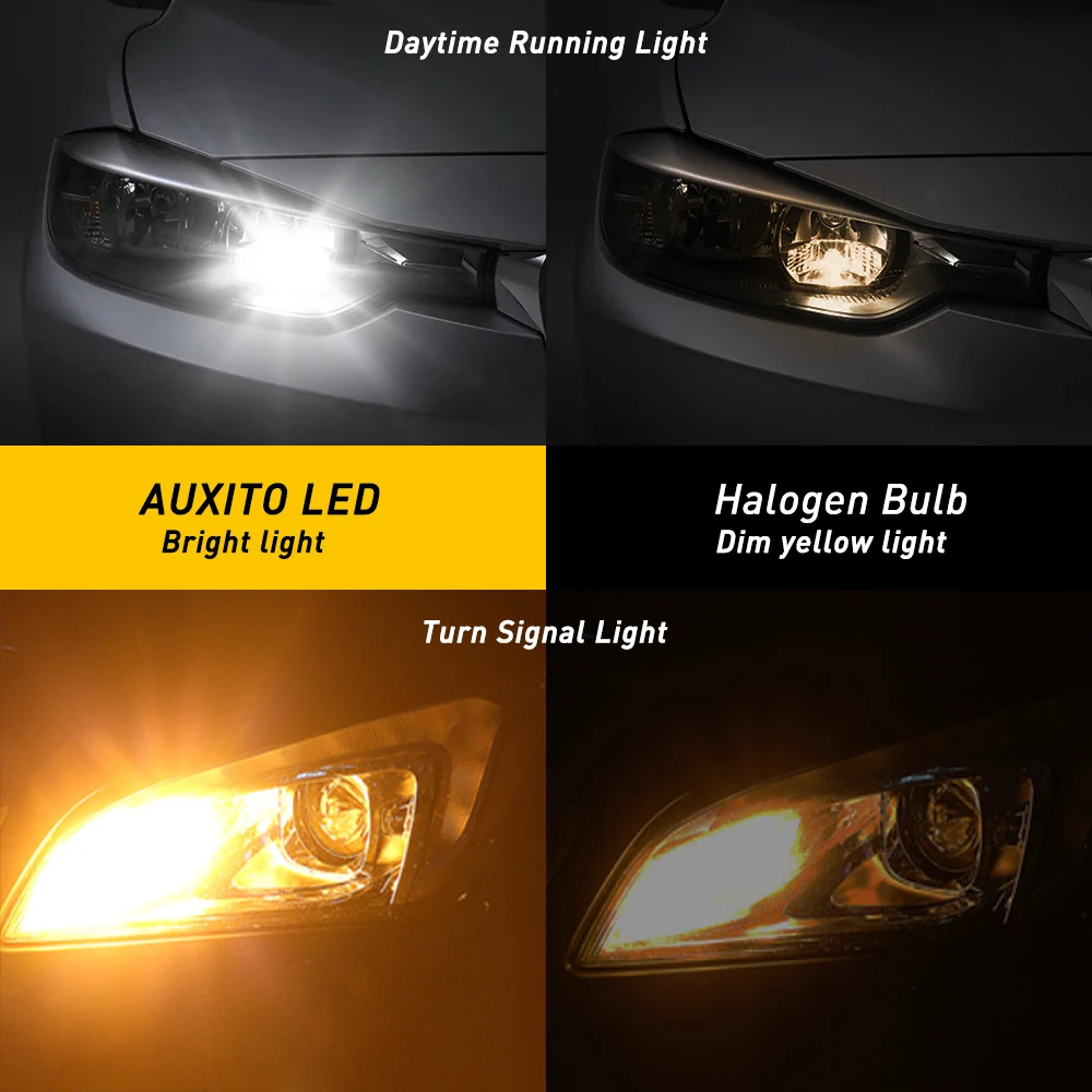 2pcs T25 P27/7W 3157 Switchback LED Dual Color DRL Car Light White Amber Yellow Turn Signal Lamp 3157NA 3157K