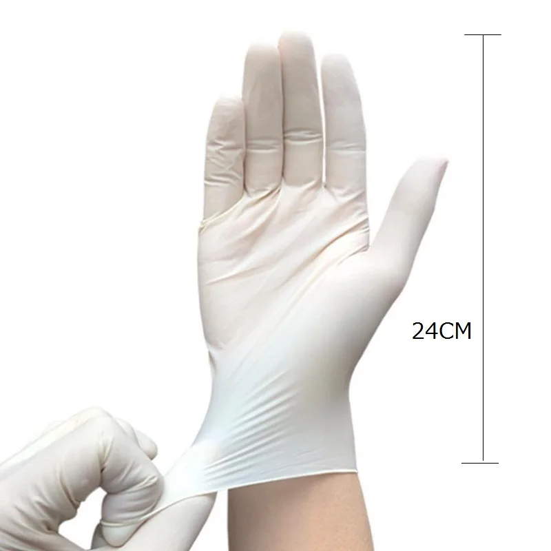 100/50/30/20PCS White Latex Gloves Disposable  Bake Non-Slip Rubber Latex Gloves Household Cleaning Disposable Universal hot