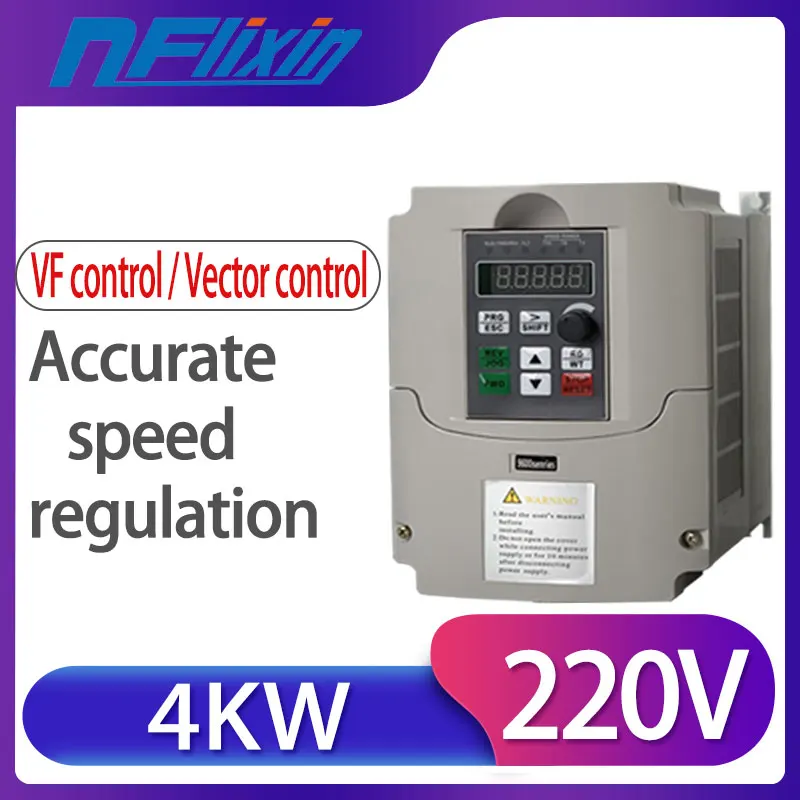 Frequency Converter Adjustable Speed VFD Inverter 1.5KW/2.2KW/4KW 5HP 220V Output for Motor Low Frequency inverter