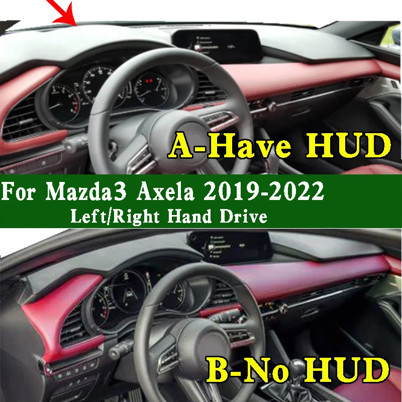 

For Mazda3 Axela Rumor Premium 2019-2022 Dashmat Dashboard Cover Instrument Panel Protective Pad Anti-Dirt Proof Dash Mat