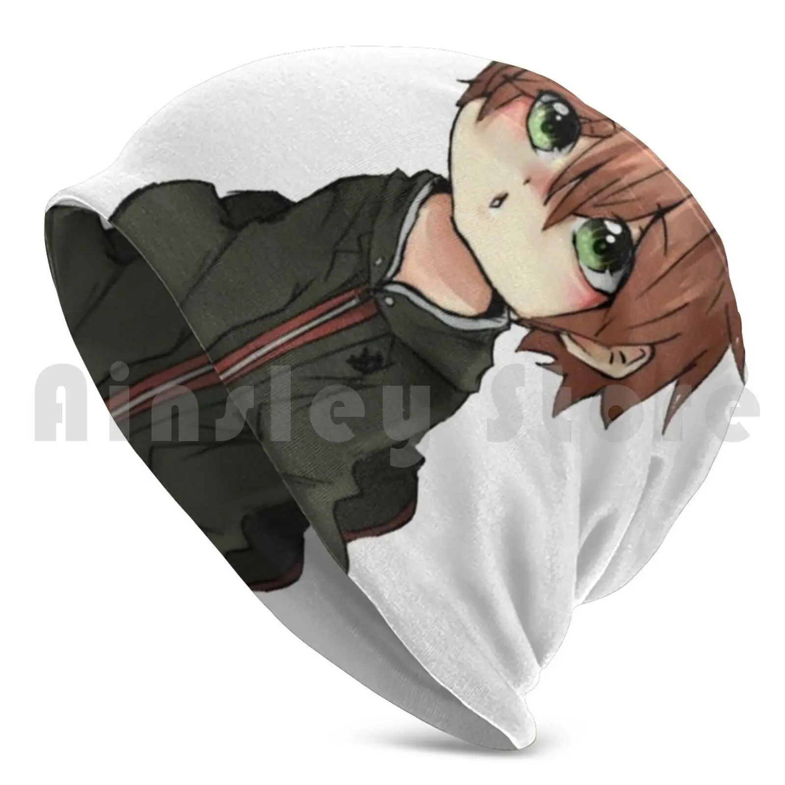 Danganronpa Makoto Naegi Chibi Beanie Hedging Cap DIY Print Cushion Danganronpa Chibi Anime Video Game Makoto Naegi Junko