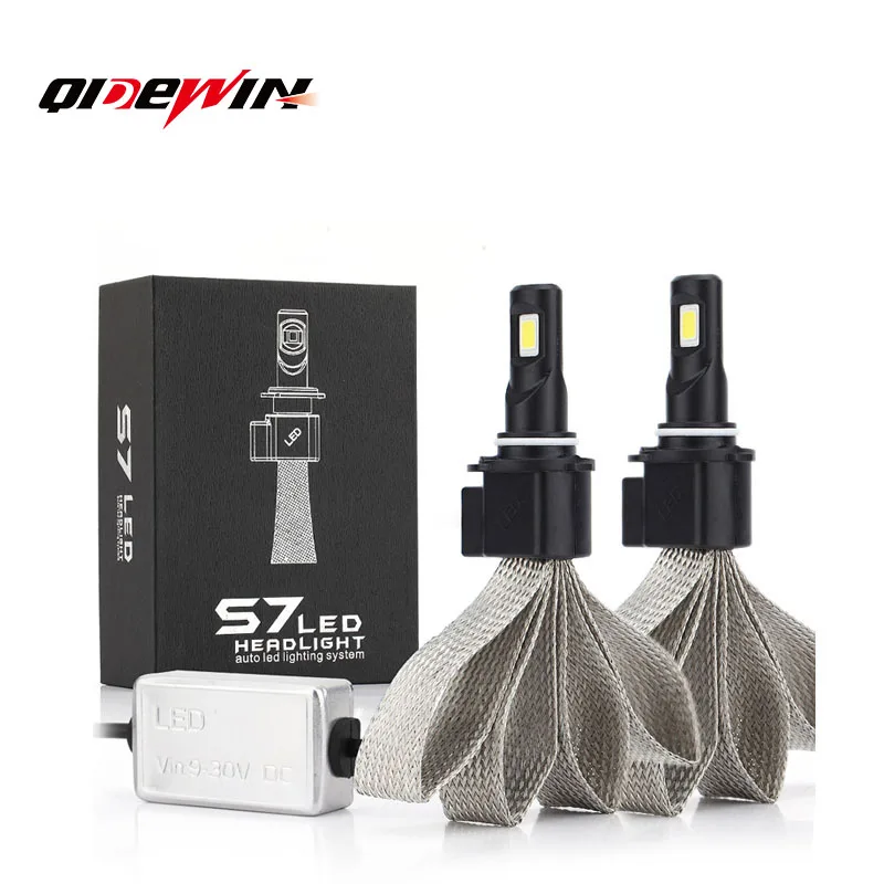 S7 Car Headlight Bulbs LED H1 H3 H27 H7 H11 HB3 HB5 880 9005/HB3 9006/HB4 H4 HB1 12V 60W 6000K Auto Bulb Light Trubo LED Lamp