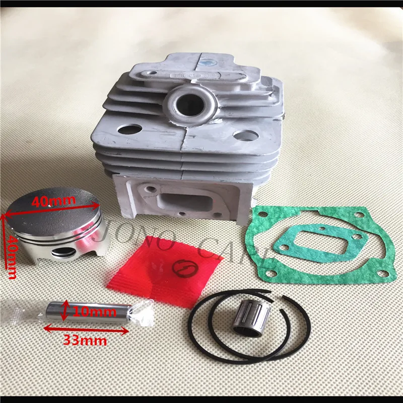 Kit de pistón de cilindro de desbrozadora, 40MM, 43CC, BC430, CG430, 40-5, con junta de cilindro y rodamiento de agujas