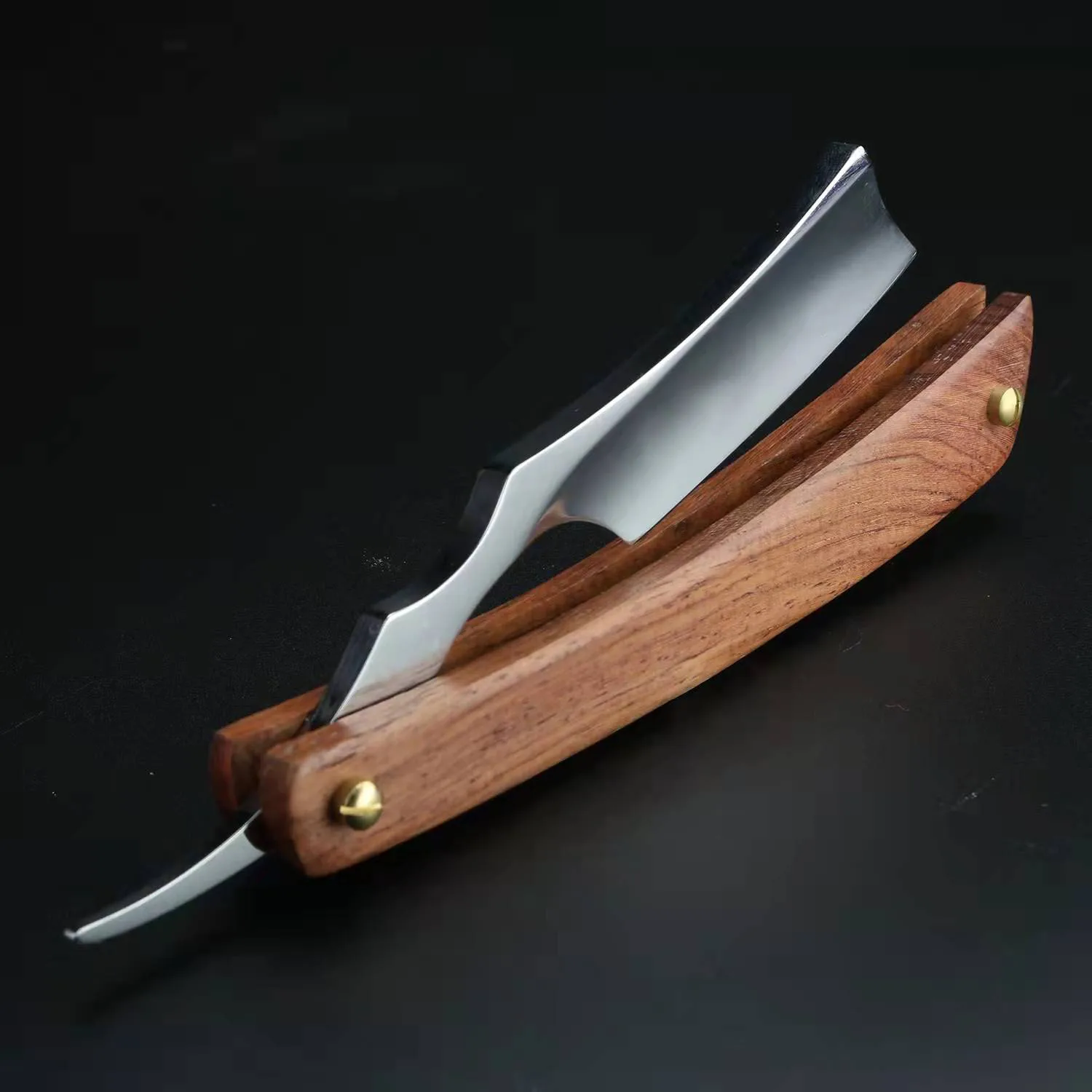 1p Cut Throat Straight Razor Wood Professional Barber Razor Premium Quality Straight Edge Razor Beard Shaving Razor Gift