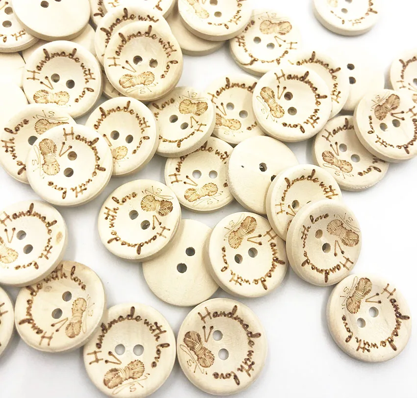 25 pcs 20mm Butterfly Handmade love Buttons Scrapbooking Sewing Button WB754