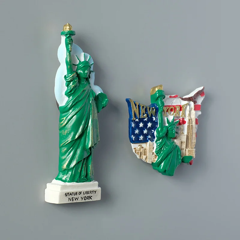 Tourist souvenirs America statue of liberty USA flag New York 3d refrigerator fridge magnets collection gifts home decoration