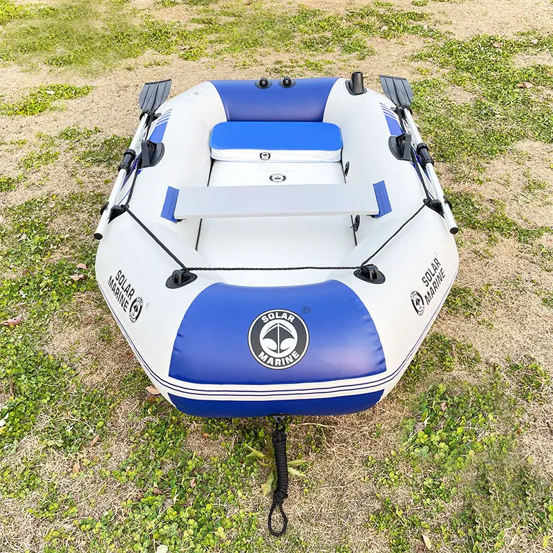 175CM Solar Marine Portable Flodable 0.7MMPVC Inflatable Sea Fishing Boat with Air Mat Single Kayak For WaterSports Accessories