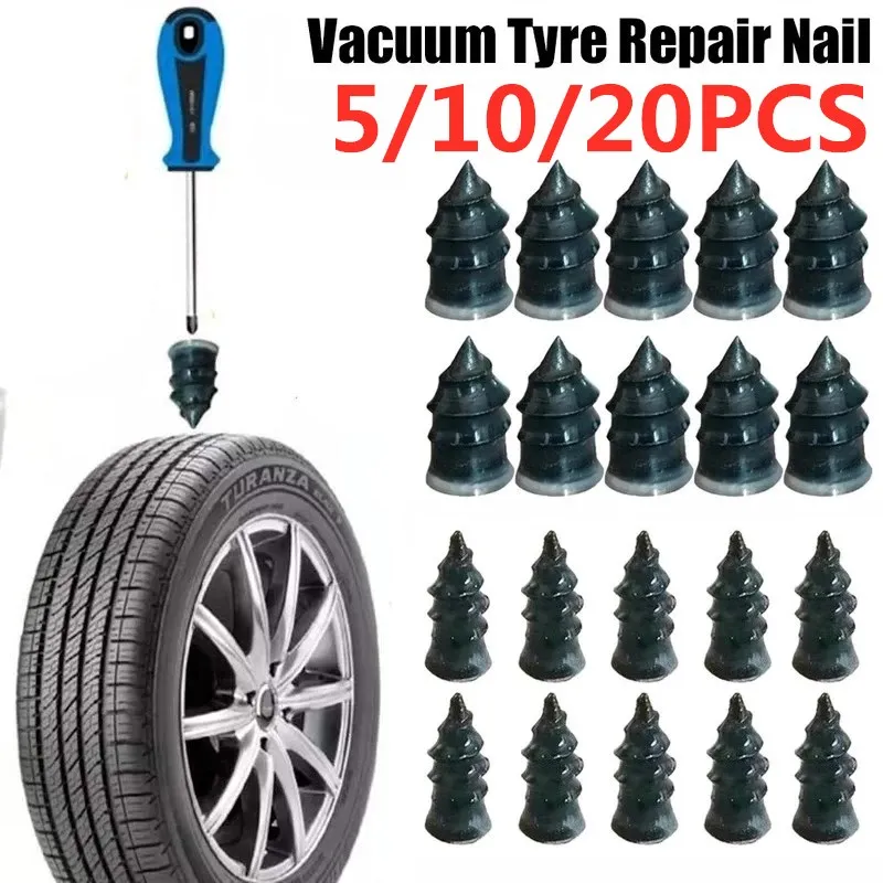 5/20PCS Motorcycle Vacuum Tyre Repair Nail Car Scooter Bike Universal Tubeless Rubber Nails Tire Puncture Repair Accessories