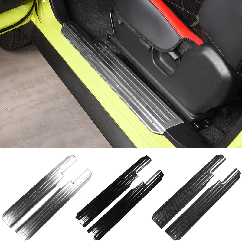 

Stainless Steel Door Sill Scuff Plate Protector for Jimny 2019-2020 JB64 JB74 Auto Door Threshold Sticker Cover Trim Accessories