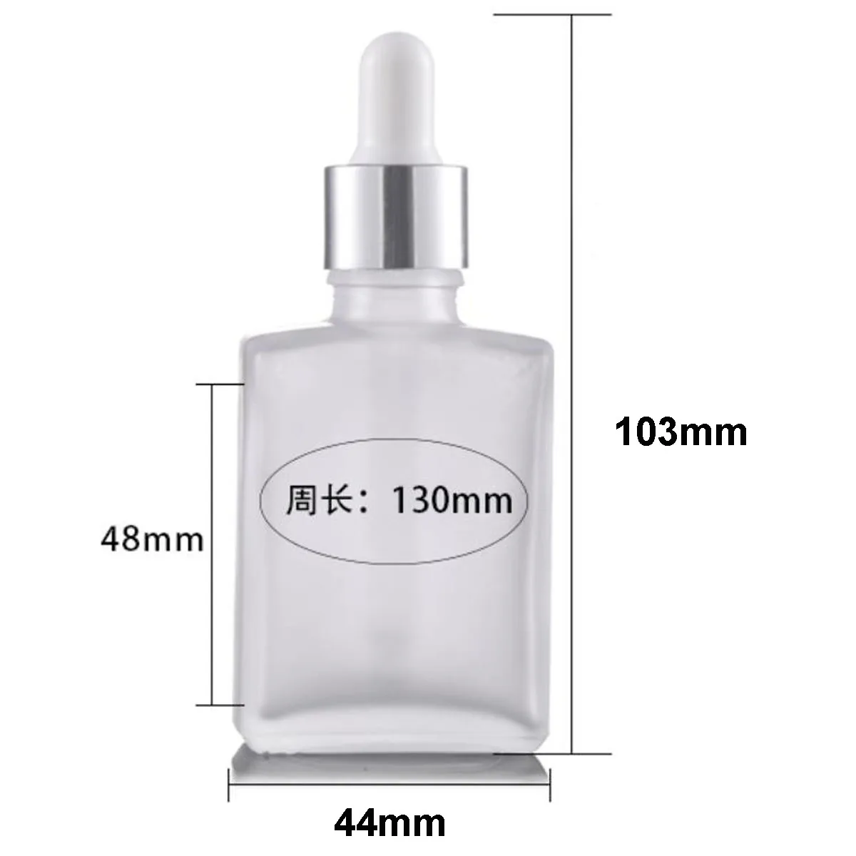 5X 10X 30ml botella de suero de aceites esenciales de vidrio negro transparente mate esmerilado plano con cuentagotas de vidrio pipeta cuentagotas