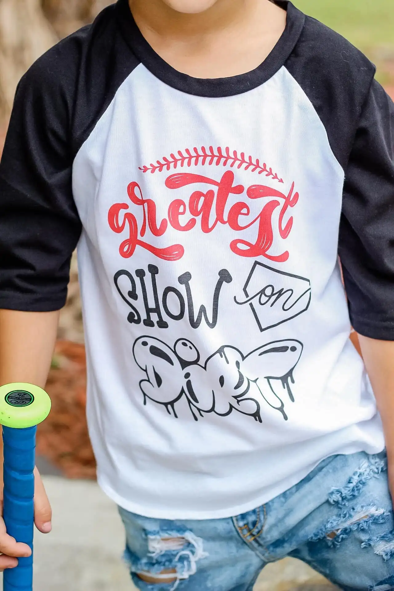 Funny shirt Kids Baseball Raglan shirt Greatest Show On Dirt Baseball shirts Boys Baseball tops  Kids Baseball Softball outfits