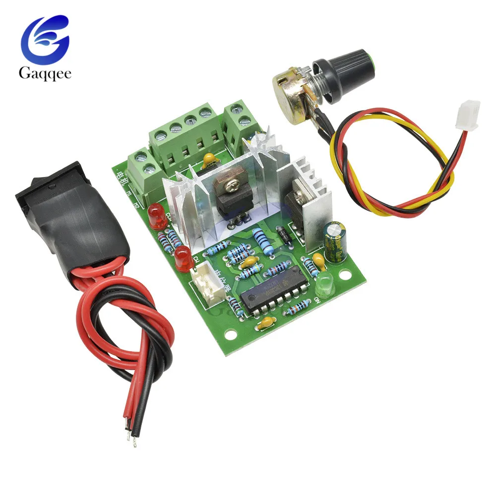 DC 6-30V 6A Motor Speed Controller Reversible PWM Control Forward/Reverse Switch Board 6V-30V Max 10A Module 12V 24V
