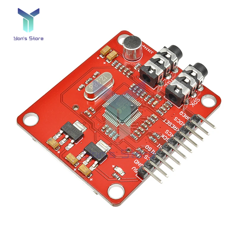 VS1053 VS1053B MP3 Mô Đun Với Khe Cắm Thẻ Nhớ SD VS1053B Ogg Ghi Hình Thời Gian 12.288 Mhz Pha Lê 16-Bit PCM Cho Arduino
