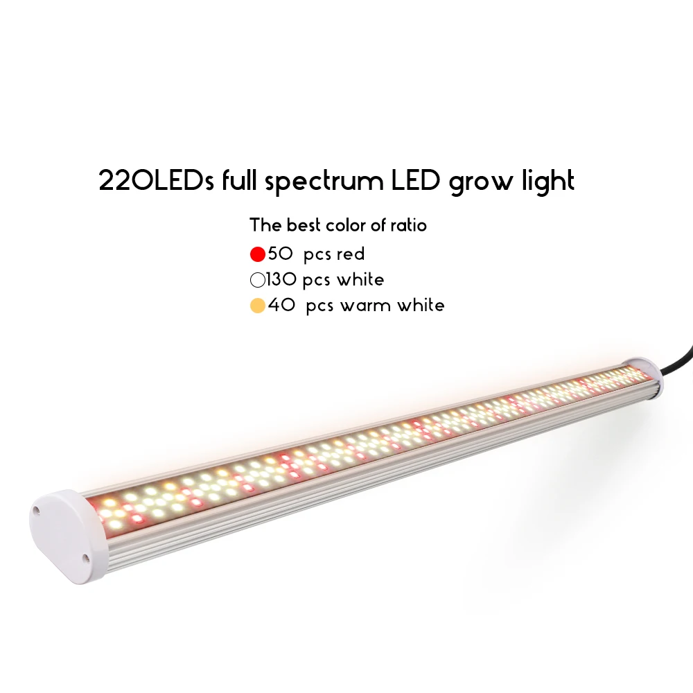 LED Grow Light Bar Tube Fitolamp 220LED Full Spectrum Hydroponic Plant Growing Lamp per Cultivo Indoor Vegs Grow Tent piantine