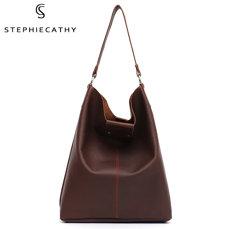 SC Large Italian Leather Tote For Women Casual Vintage Shoulder Bag Female Design Genuine Leather Hobo Crossbody Handbags Travel