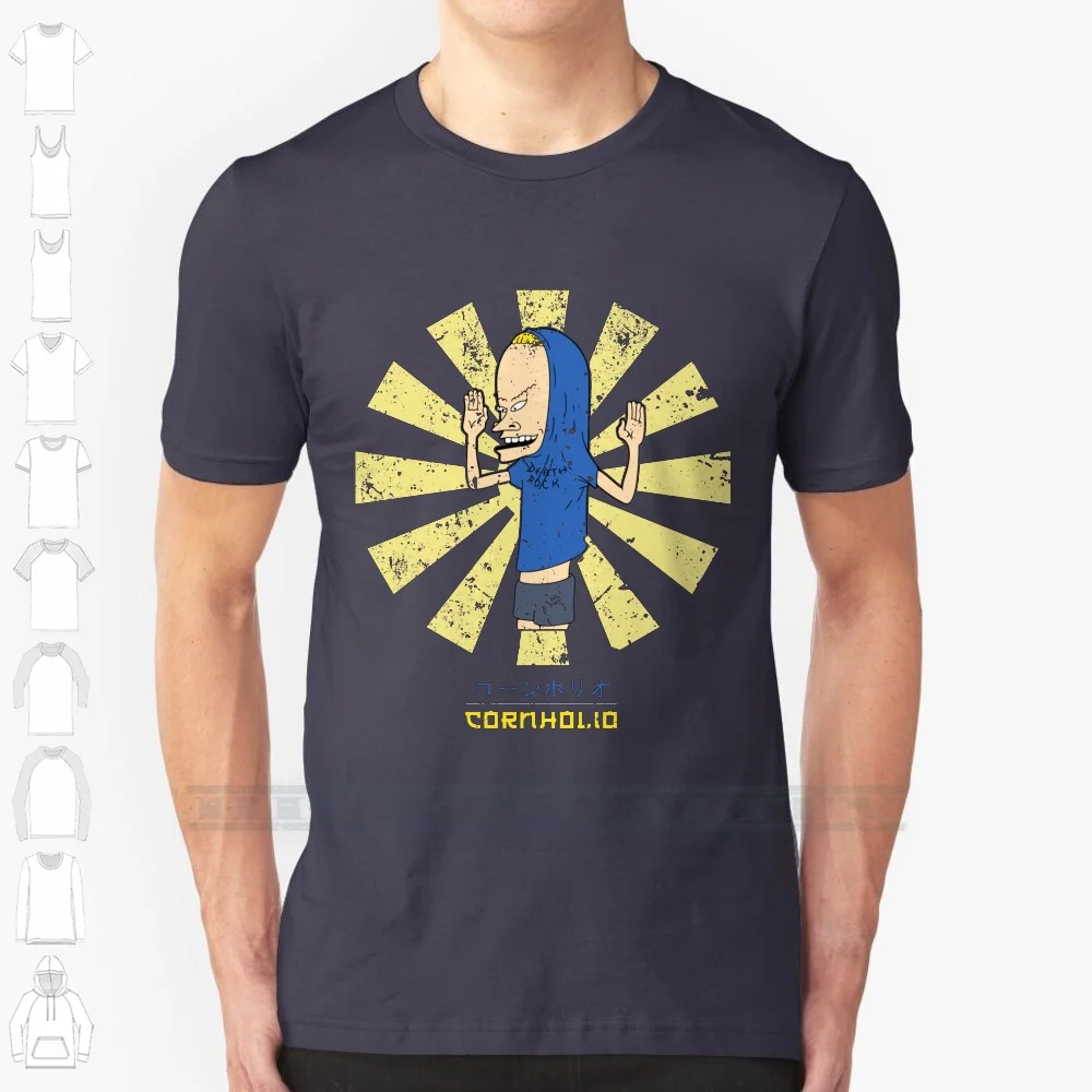Camiseta de Beavis y Butthead, camisa de algodón 100%, Retro japonés, Beavis, Butthead, Mtv, Cornolio Tp, Bunghole, dibujos animados, Punk, Rock de los 90