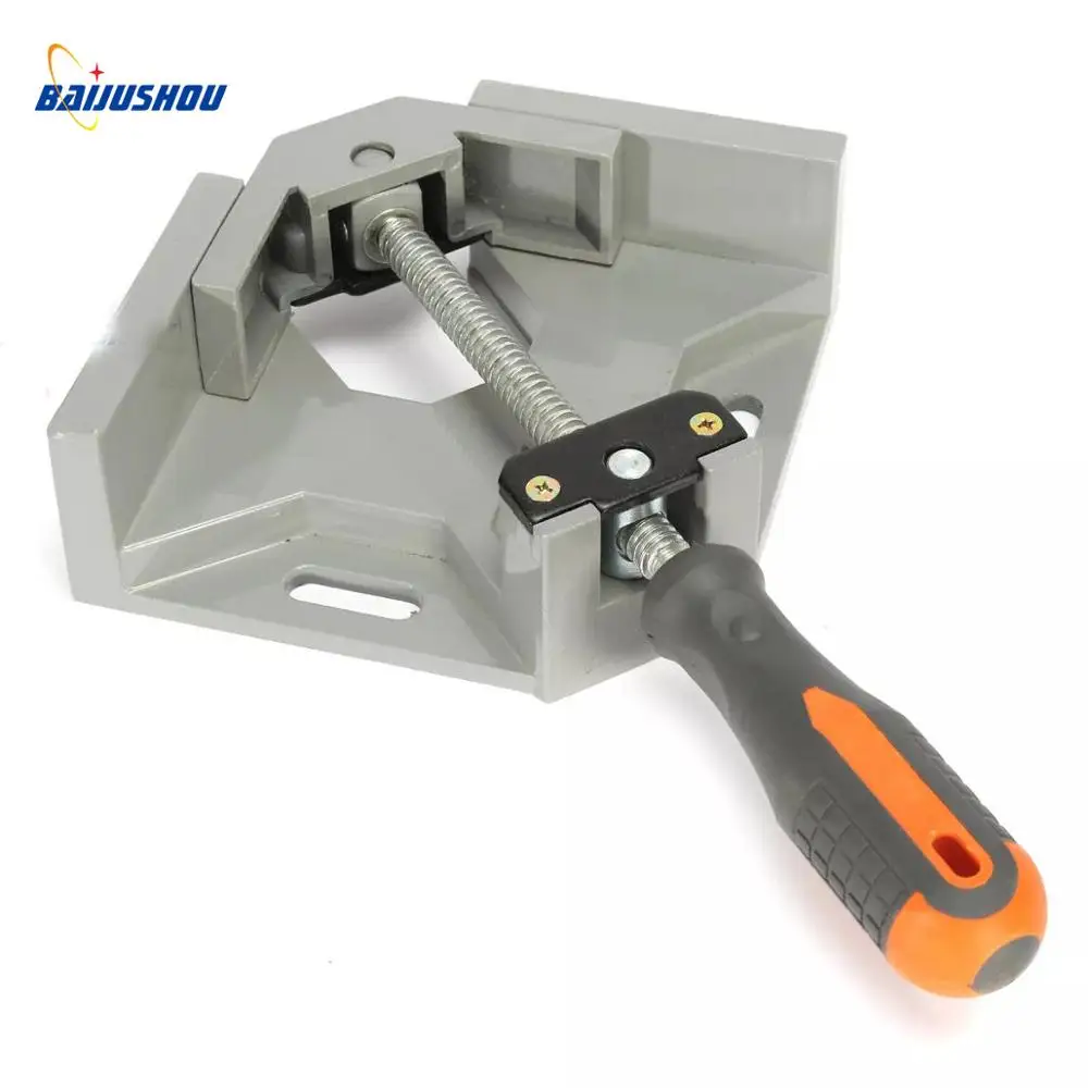 

Aluminum Alloy Corner Clamp 90 Degree Right Angle Clip Tool Single Handle Clamps Woodworking Frame Right Angle Folder 1Piece