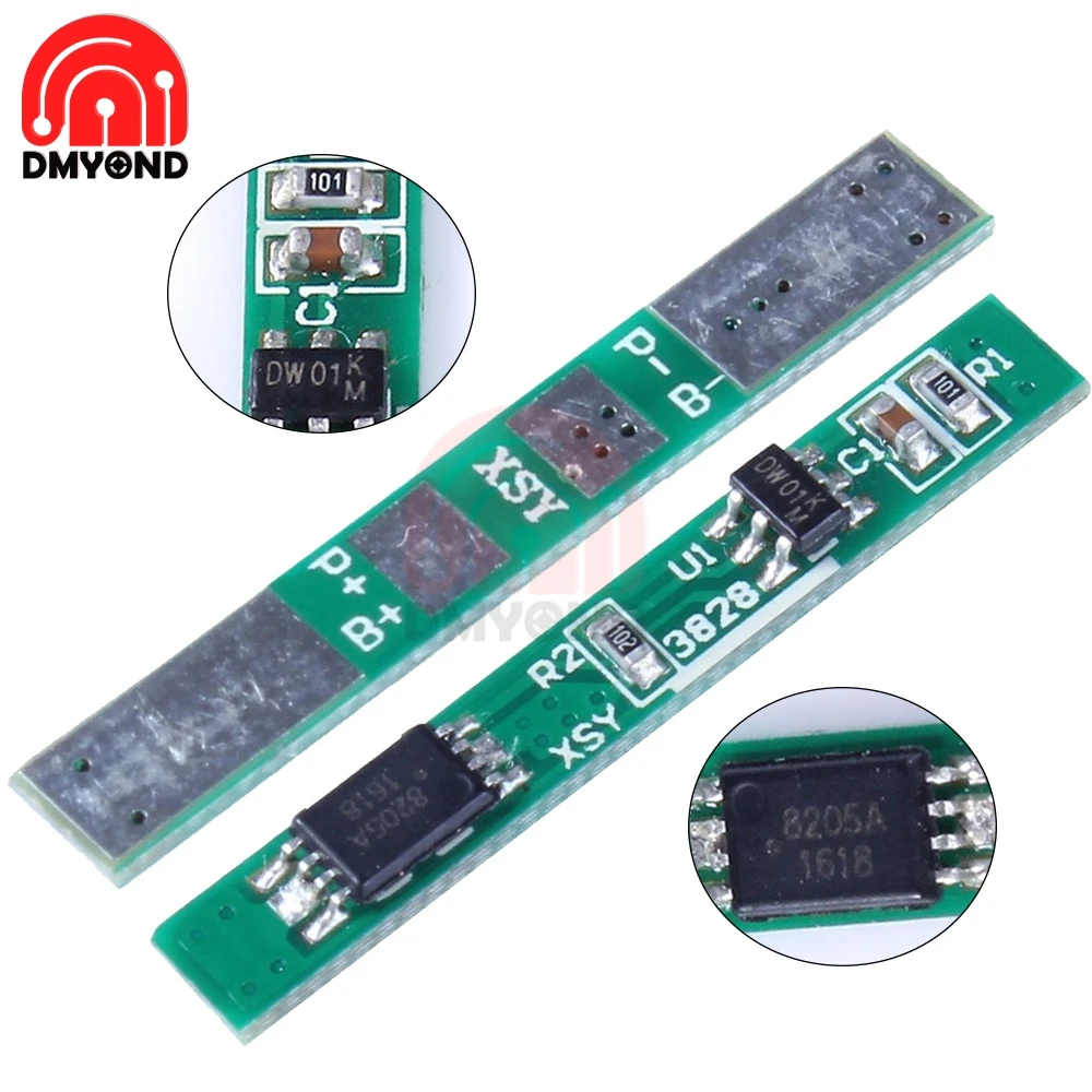 1S 3.7V 2.5A Lithium Battery Protection Board 18650 PCB Over Charge Discharge Bms Board Motor Lipo Cell Module Battery Balancer