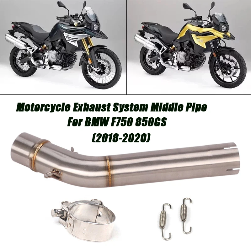 

51mm Header Exhaust Muffler System for BMW F750GS F850GS 2018 2019 2020 Motorcycle Middle Link Pipe Stainless Steel Escape