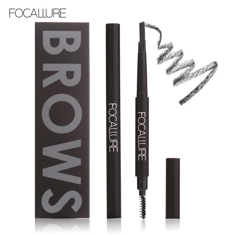 FOCALLURE Waterproof 3 Colors Eye Brow Eyeliner Pencil Waterproof Microblading Eyebrow Ultra-thin Carving Eyebrow TSLM1