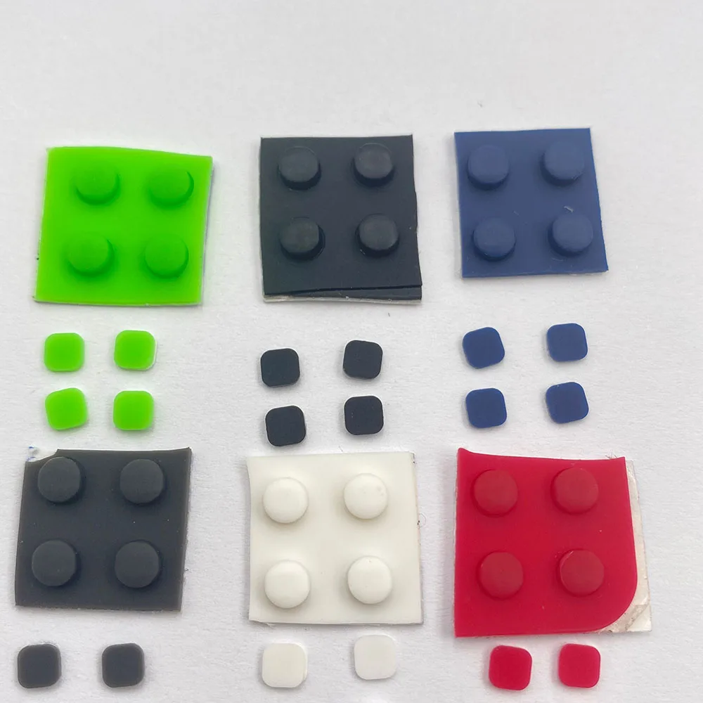 1Set OEM العلوي LCD مسامير ثقب غطاء ل جديد 3DS XL LL وحدة التحكم الجبهة الخلفية المسمار قواعد مطاطية غطاء