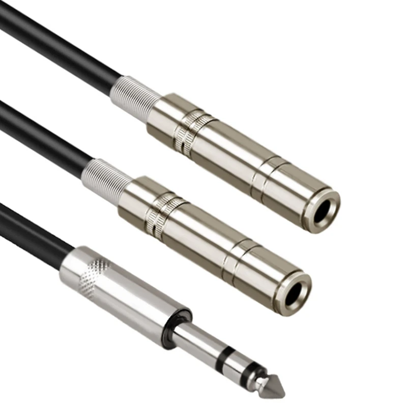 6.35 مللي متر 1/4 بوصة مقبس استريو الفاصل مهائي كابلات الرصاص التوصيل لمضاعفة 6.35 مللي متر مآخذ