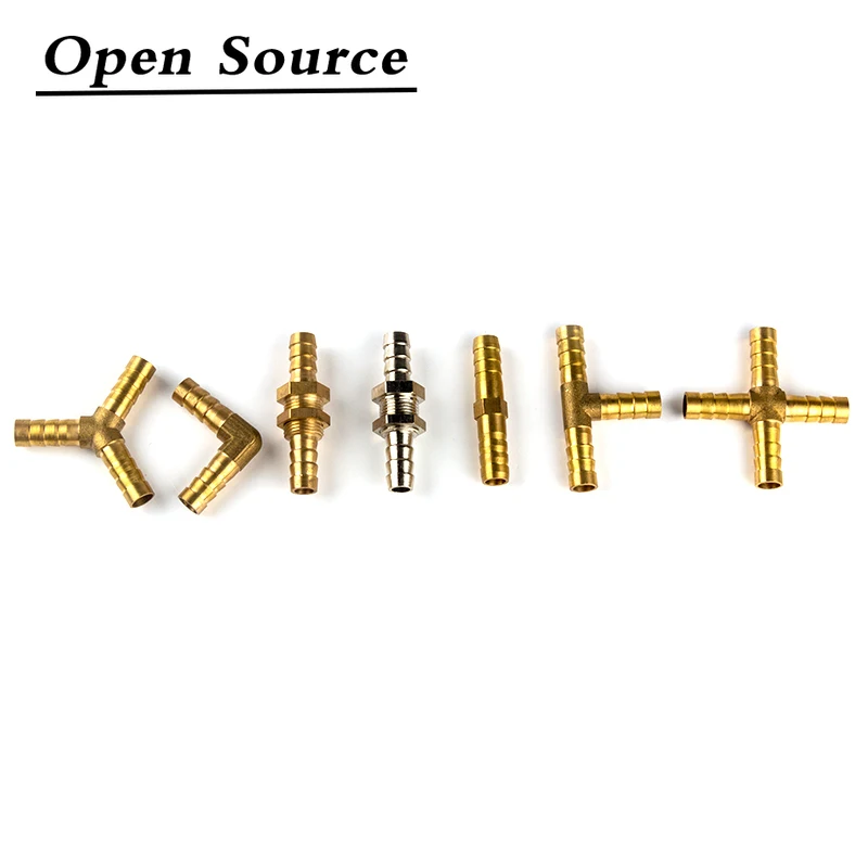 Brass Barb Pipe Fitting 2 3 4 Way Connector for 4mm 5mm 6mm 8mm 10mm 12mm 16mm 19mm Hose Copper Pagoda Water Tube Fittings