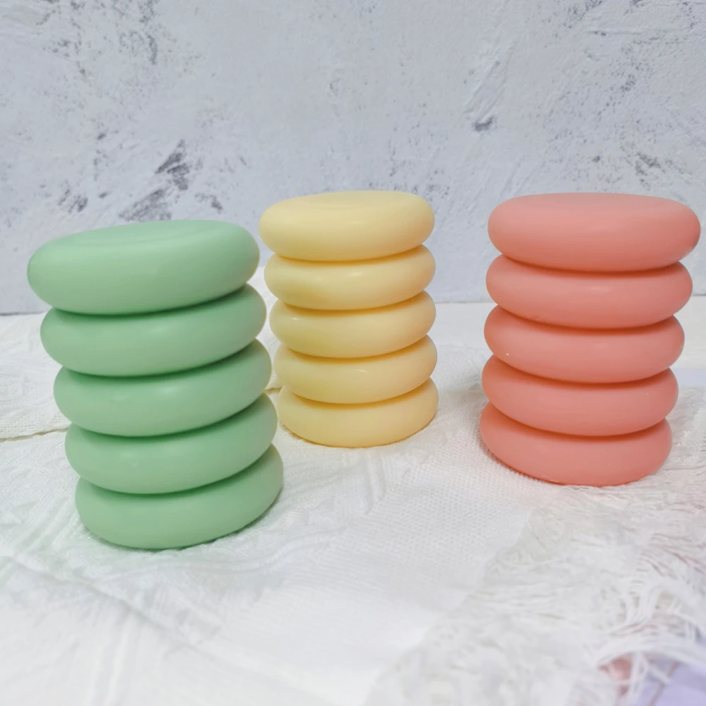 Geometric Cylinder Oval Stem Pillar Soap Mould Silicone Sphere Ball Taper Candle Mold