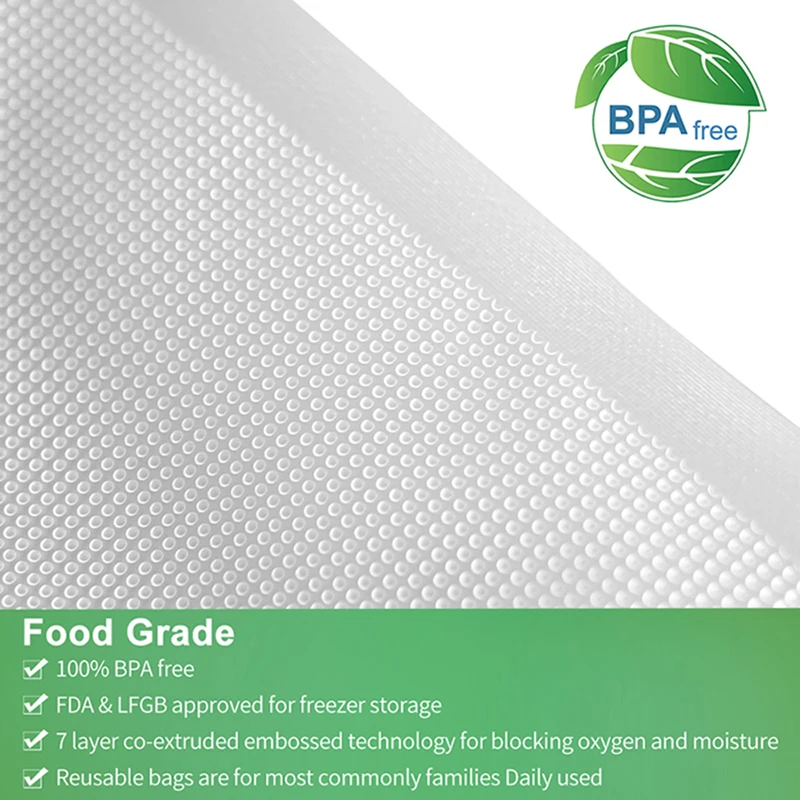 YUMYTH-식품 진공 포장백 1 롤, bpa프리 진공백, 비닐봉지, 수비드백, 주방 요리용