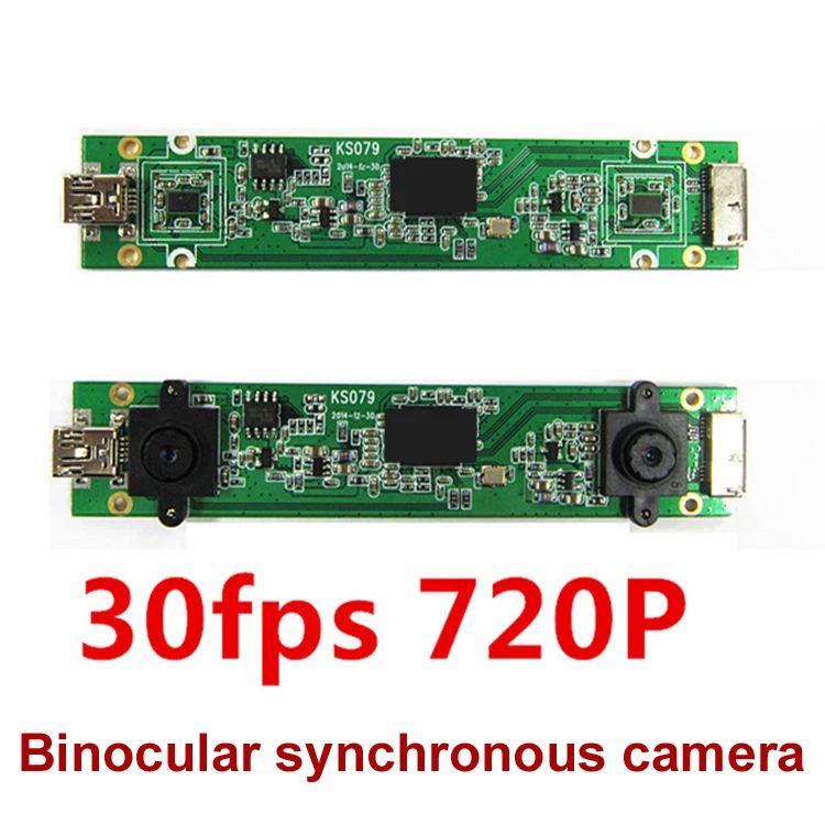 USB 720P Binocular Camera Module Baseline 70mm VR Application 3D Ranging OpencV Visual Development Application