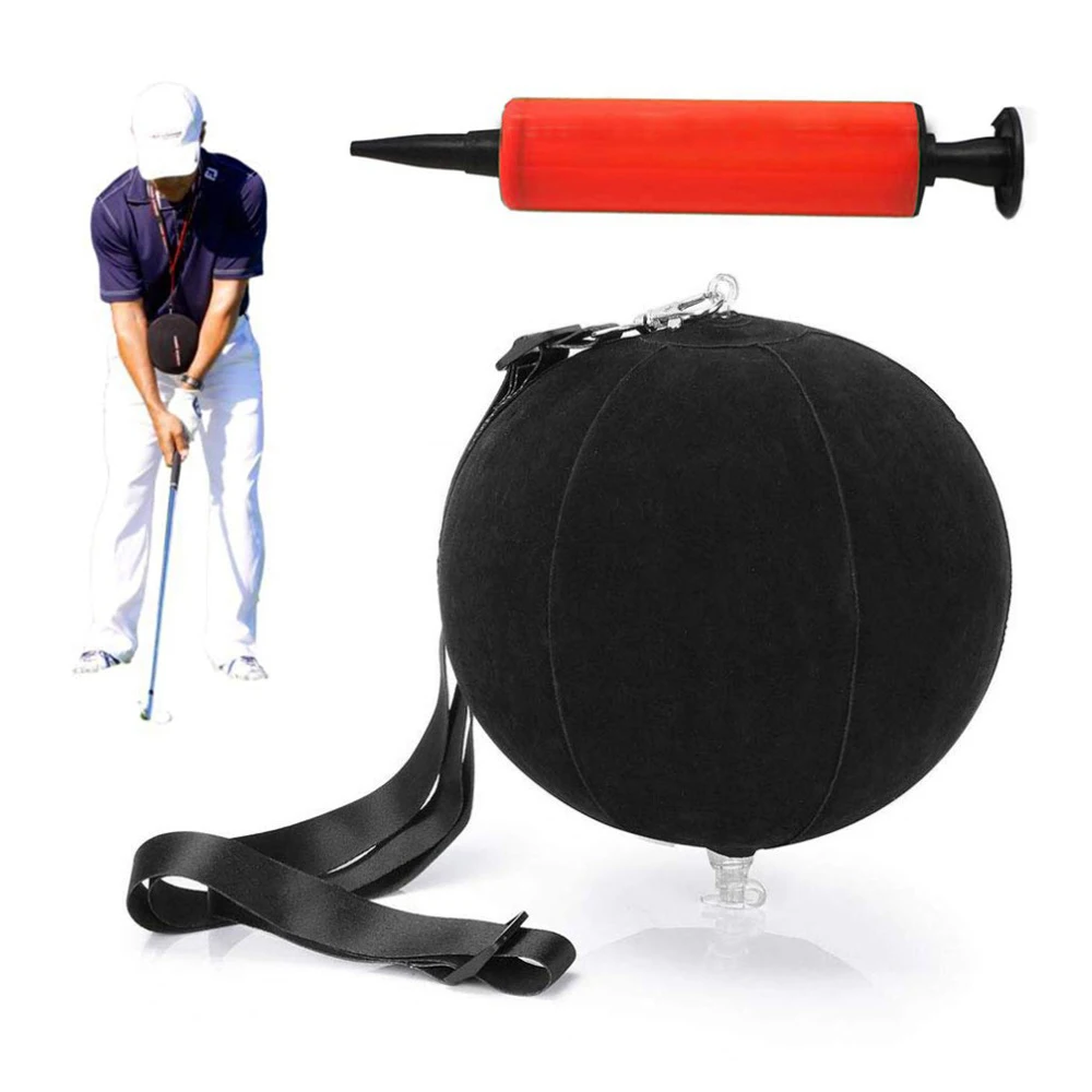 1Set/Golf Swing Trainer Ball With Smart Inflatable Assist Golf Swing Ball Aids Posture Correction With Inflater For Beginner