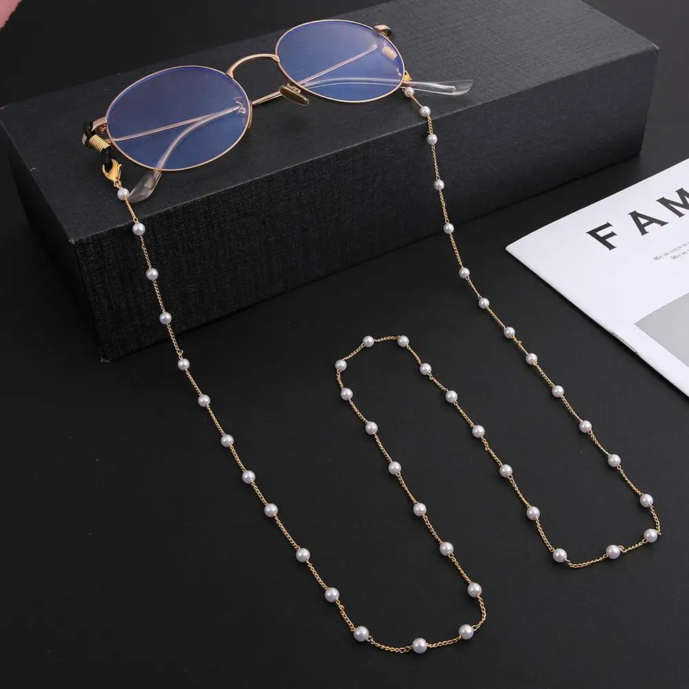 Skyrim Chic Pearl Beaded Glasses Chain Women Fashion Sunglasses Chains Lanyards Neck Strap Rope Reading Eyeglasses Cord New Gift