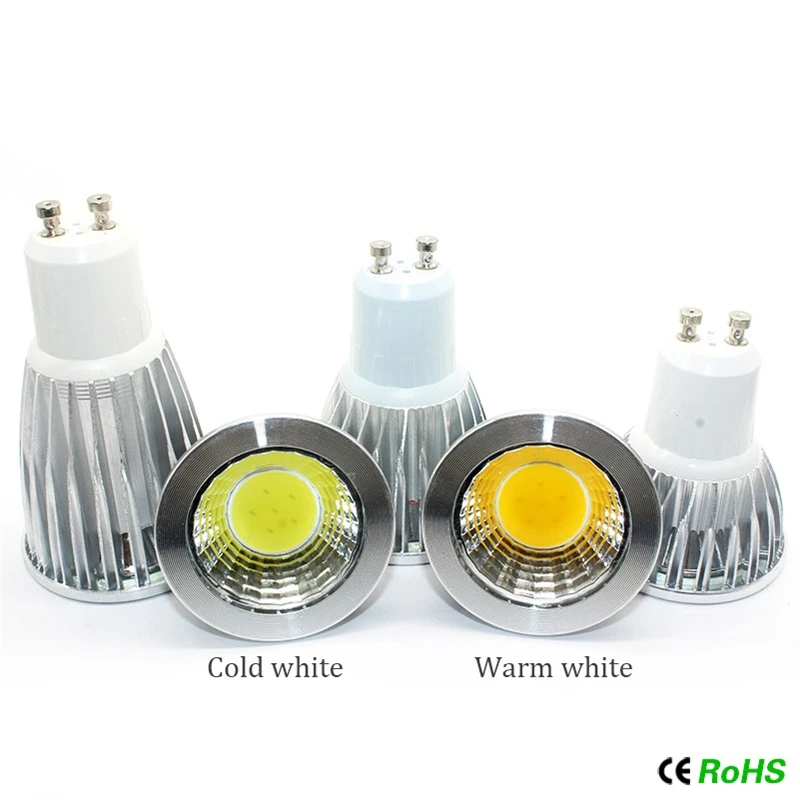 

6pcs Ampoule COB LED Spotlight GU10 9W 12W 15W Dimmable Bombillas 110V 220V Light Lamp Warm White/Cool White LED Bulb Lamparas